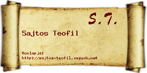Sajtos Teofil névjegykártya